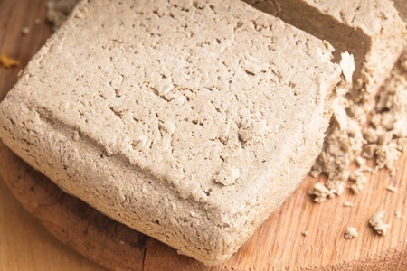 Sweet food - halva colse up on the board