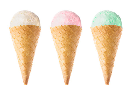 ice cream set isolated on white background