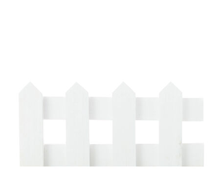 White fence isolated on white background for designの写真素材