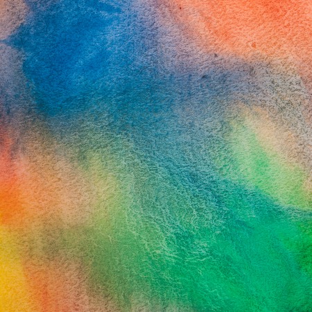 Painted watercolor rainbow background for a design