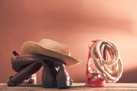 Vintage cowboy toolsの写真素材