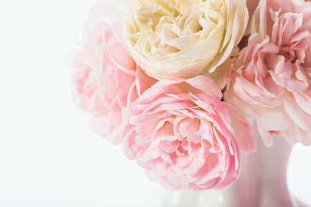 Pink roses bunchの写真素材