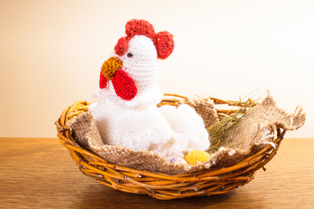 Crochet chickenの写真素材