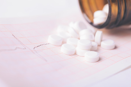 Cardiogram and nitroglycerinの写真素材