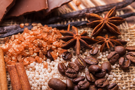 Chocolate spa ingredientsの写真素材