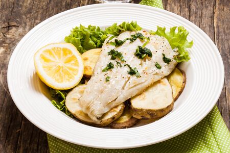 Baked cod fillet