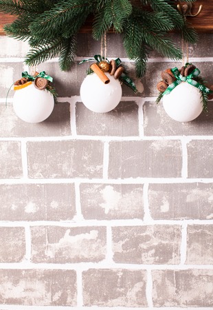 Christmas aromatic balls from natural components and spicesの写真素材
