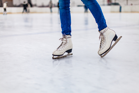 Skates on the rinkの写真素材