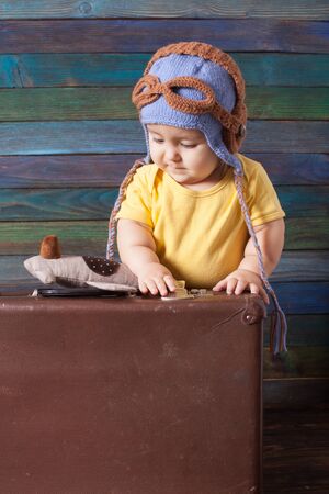 Baby boy playingの写真素材