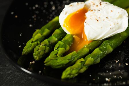 Green boiled Asparagusの写真素材