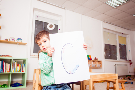 Preschoolers learn lettersの写真素材