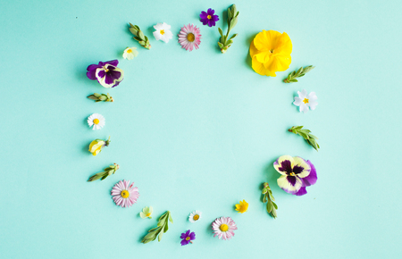 Spring flowers frameの写真素材