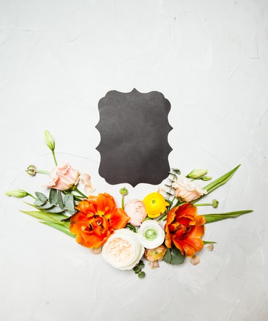 Floral layout with copy spaceの写真素材