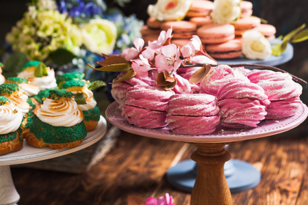 confectionery showcase close upの写真素材