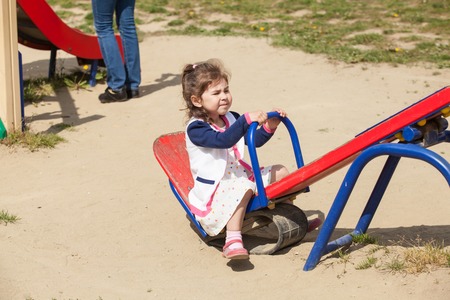 children on playgroundの写真素材