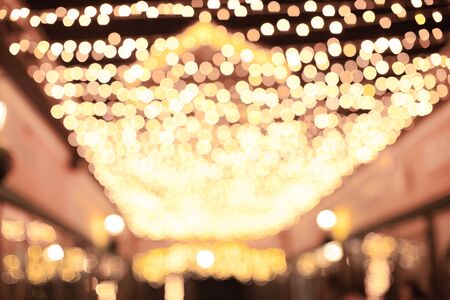 Christmas ilumination bokehの写真素材