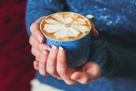 The art of making cappuccinoの写真素材