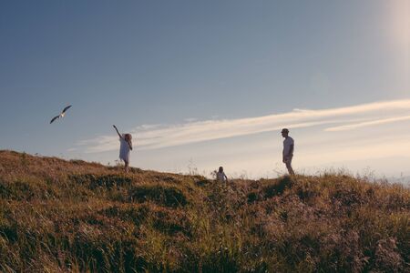The family is having funの写真素材