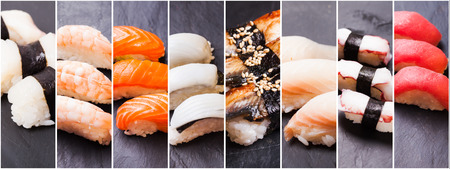 Nigiri sushi setの写真素材