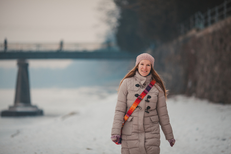 The joy of life in winterの写真素材