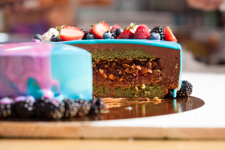 Decorating the cakeの写真素材