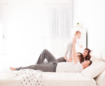 Morning in the bedの写真素材