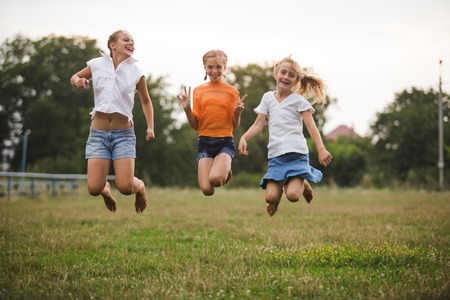 Girls have funの写真素材