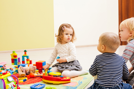 Games at the kindergartenの写真素材