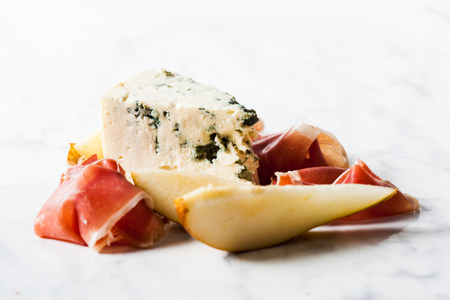 Gorgonzola and prosciuttoの写真素材