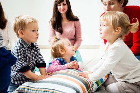 First day of children in the kindergartenの写真素材