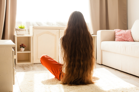 Very long hairの写真素材