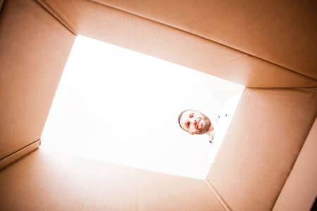 The man works as a courierの写真素材