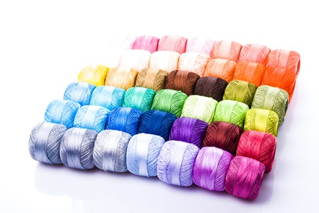 Laid out bright threads