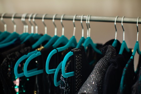 Fashionable dresses in womens wardrobeの写真素材