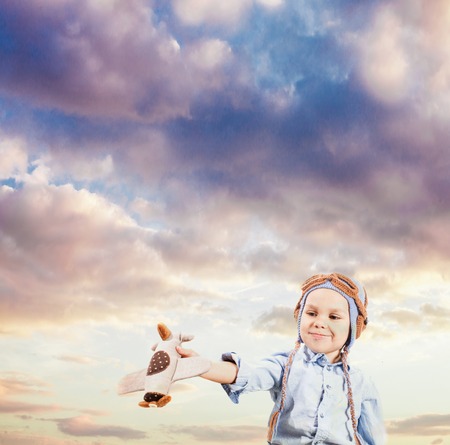 Little boy pilotの写真素材