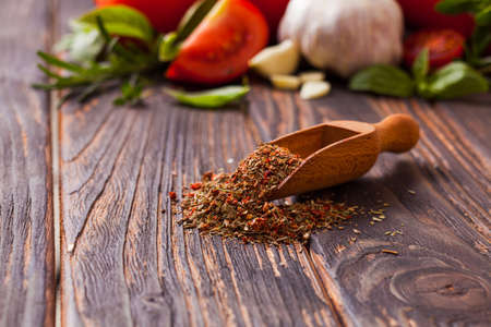 Making fragrant spices from fresh vegetables at homeの写真素材