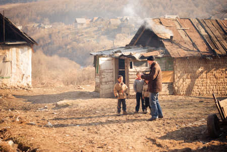 SEREDNIE, UKRAINE - MARCH 09, 2011: Receiving knowledge and skills in the street not at school