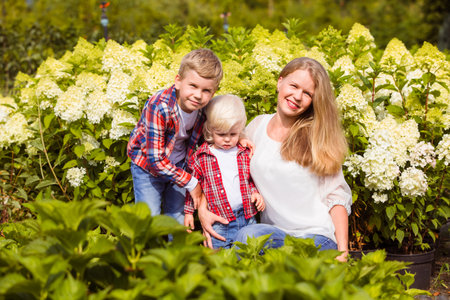 Family weekend outdoor on sunny summer day