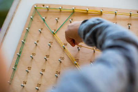 Geoboard for developing mathematical thinking and problem solving skillsの写真素材