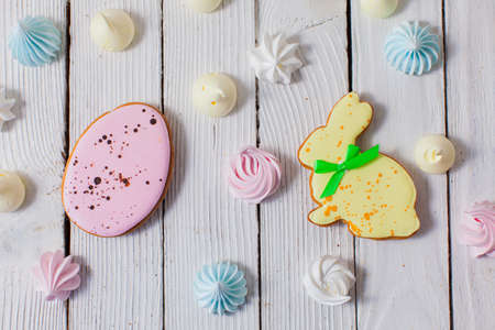 Set of delicious multicolor cookies, ready to be used as part of cakeの写真素材