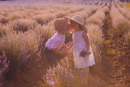 Love beyond age, a moment before kissの写真素材