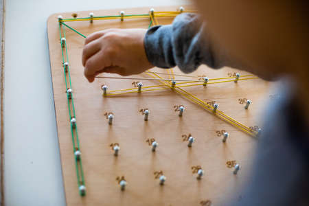 Geoboard for developing mathematical thinking and problem solving skillsの写真素材