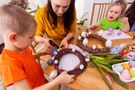 Spending time preparing for Easter together with kids