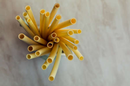 Biodegradable compostable natural straws, made from cane