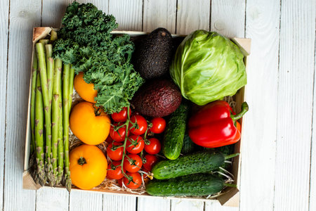 The set of different fresh vegetables for saleの写真素材