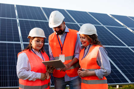 Coordinated work of young workers at the power plant