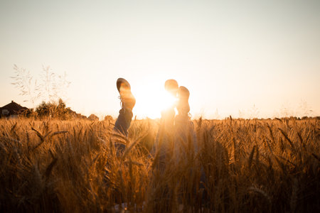 Carefree life of young couple in loveの写真素材