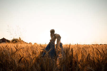 Carefree life of young couple in loveの写真素材
