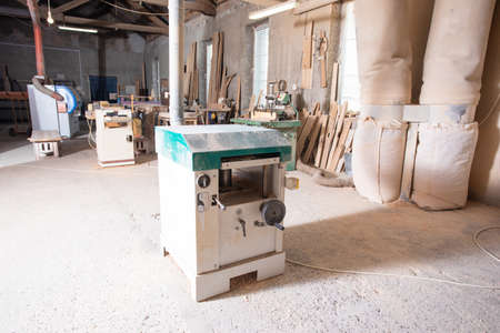Modern carpentry shop for the manufacture wooden furnitureの写真素材