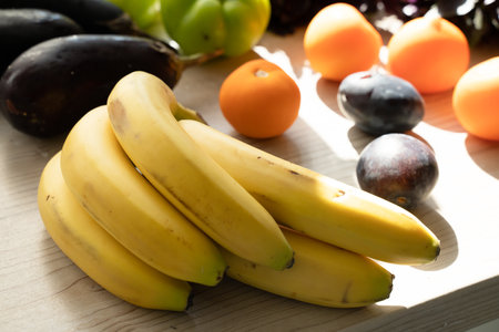 Fresh fruits at the kitchen for Healthy Lifestyleの写真素材